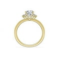 thumbnail image 2 of 0.70 T.C.W Brilliant Cushion Cut Natural Diamond Wonderful Halo with Accents Engagement Ring for Women Solid 14K Yellow Gold Size 3, 2 of 8