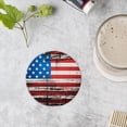 thumbnail image 4 of BaHomeck Drink Coasters Set of 4 with Holder American flag painted on grunge background Water Absorbent Ceramic Coasters Tabletop Protection,Suitable for Various Cup ,Home Decor, 4 of 4