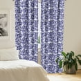thumbnail image 2 of Ambesonne Flower Curtains, Classic Feminine Rose, Pair of 28"x84", Violet Blue, 2 of 5