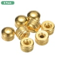 thumbnail image 4 of 8-Pack Threaded Cap Nuts, M4x11mm Screw Caps for Light Fixture, Female Knurled Knob Nut for Ceiling Light Cover Replacement [Bright Gold], 4 of 7