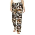 thumbnail image 2 of Goofa Cut Cats Printed Soft Pajama Pants for Women, Wide Leg Comfy Casual Lounge Yoga Pants-, 2 of 9