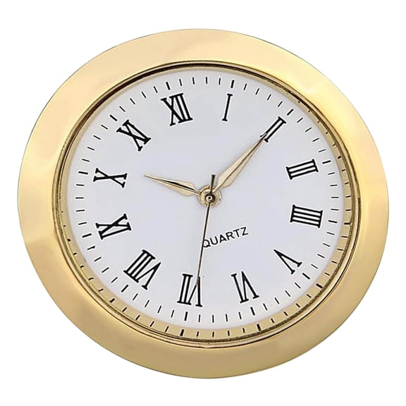 lixuesong 36mm Quartzs Clocks Insert, Craft Clock Round Clock Head Inlaid Bells Cores with Roman Numerals