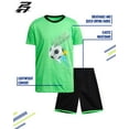 thumbnail image 4 of Pro Athlete Boys Shorts Set - 2 Piece Athletic Performance T-Shirt and Gym Shorts Activewear Set, 4 of 7