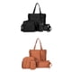 thumbnail image 1 of 2 Paquetes de bolso de hombro de Gran Capacidad Sunnimix Estilo coreano Negro y marrón, 1 of 3