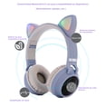 thumbnail image 5 of Audífonos VIMI Bluetooth Diadema 3.5 Orejas De Gato Con Luz Led Radio Azul Cielo, 5 of 5