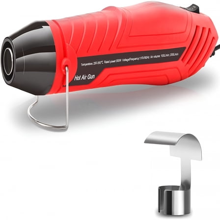 ICERUN Mini Heat Gun,482℉&662℉ (250℃-350℃) Fast Heat Handheld Hot Air Gun Tool with Reflector Nozzle and 5.8Ft Long Cable for Craft Embossing,Shrink Wrapping and Drying Paint