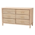 thumbnail image 5 of bali & pari Lanica Sun-Bleached Braided Rattan Queen Size 4-Piece Bedroom Set, 5 of 6