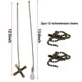 thumbnail image 4 of MYG Ceiling Fan Pull Chain Ornaments Extension Chains with Decorative Light Bulb and Fan Cord 12 Inches Fan Pull Chain Set For Ceiling Light Lamp Fan Chain Bronze(Copper), 4 of 10