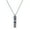 Blue, variant on 1928 Jewelry Vintage Inspired Silver Tone Pewter Whistle Pendant Necklace For Women With Crystal Flower 28" (Blue)