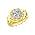 thumbnail image 1 of RYLOS Bagues pour Femmes Bague en Or Jaune 14K XOXO Câlins et Baisers Bague Pierre Précieuse 9x7 mm et Diamant Avril Topaze Blanche Bijoux pour Femmes Taille 9, 1 of 7