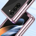 thumbnail image 7 of Dteck Clear Case for Samsung Galaxy Z Fold 5, Z Fold5 5G Case with Front Glass Screen Protector, Slim Plating Bumper Shockproof Hard PC Protective Phone Cover for Samsung Galaxy Z Fold5,Rosegold, 7 of 7
