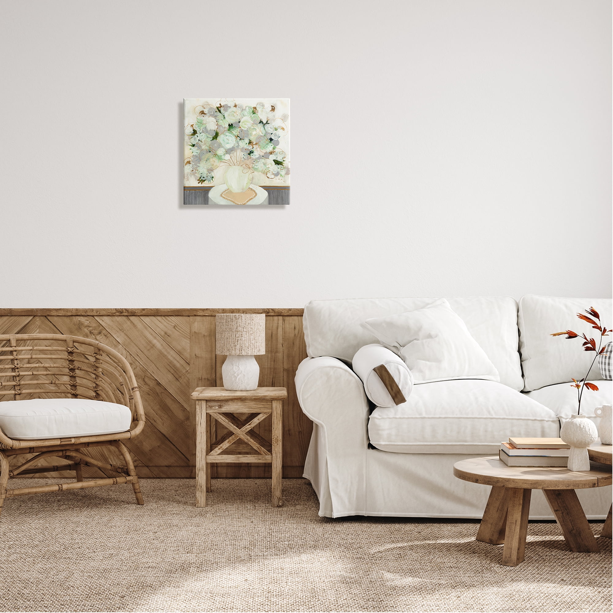 Stupell Industries Abstract Flower Blossoms Scribble Petals Still Life Painting Gallery Wrapped Canvas Print Wall Art, Design by Ruth Fromstein
