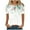 White, variant on Fesfesfes Womens Tops Women's Short Sleeve Round Neck Printed Loose Tops Blouse T-shirt Short Sleeve Athletic Tops for Women 10(XL)