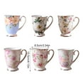 thumbnail image 2 of Taza clásica de flores Yuarrent cerámica para café te agua lujo regalo Vintage Tipo4, 2 of 6