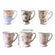thumbnail image 4 of Monstrate Taza clásica de flores, tazas de cerámica para café, recipiente para desayuno, avena, taza de lujo, suministros para beber en la cocina y la Juegos de servir café y té Tipo4 Monstrate HA081621-04, 4 of 6
