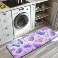 thumbnail image 3 of Purple Butterfly Lavender Pattern Kitchen Rug Mat,Kitchen Runner Rugs Non Skid Washable,Decorative Kitchen Floor Mats for Kitchen,Sink,Laundry,17"x47.2", 3 of 7