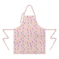 thumbnail image 2 of Easter and Mini Bunnies Light Pink Pattern Apron with Pockets, Cotton Linen Waterproof Adjustable Apron for Women, Kitchen Cooking Gardening BBQ Salon Apron, 33x27 Inch, 2 of 6