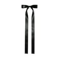 thumbnail image 1 of Eoozwa Cloth Hair Bows Big Hair Bows for Women Hair Ribbons Oversized Long Tail White Hair Bow Black Hair Bow Large Hair Ribbon Barrettes Metal Clips Bowknot Aesthetic Hair Accessories, 1 of 5