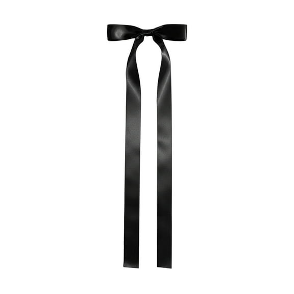 Cheapark Extra Long Ribbon Hair Clip with Large Bow - Elegant Back-of-Head Headdress, Chic Festive Accessory for Holiday Outfits