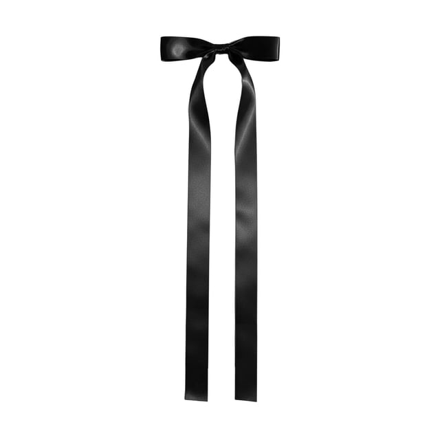 Eoozwa Cloth Hair Bows Big Hair Bows for Women Hair Ribbons Oversized Long Tail White Hair Bow Black Hair Bow Large Hair Ribbon Barrettes Metal Clips Bowknot Aesthetic Hair Accessories