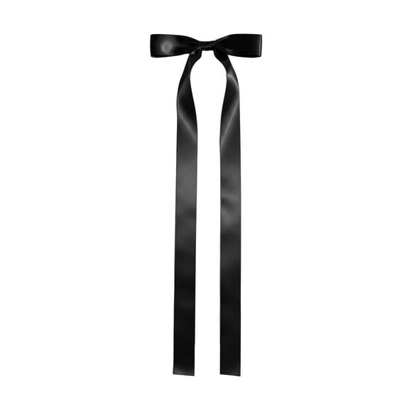 Eoozwa Cloth Hair Bows Big Hair Bows for Women Hair Ribbons Oversized Long Tail White Hair Bow Black Hair Bow Large Hair Ribbon Barrettes Metal Clips Bowknot Aesthetic Hair Accessories