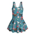thumbnail image 6 of DISNIMO Girls One Piece Swimsuit Horse Flower Printed Sleeveless Breathable Swim Dress Halter U Neck Bathing Suit Quick Dry Swimwear, 6 of 8