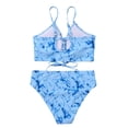 thumbnail image 4 of Moda mujer traje de baño de una pieza sin cintura estampado Halter encaje Sexy Bikini Fridja  nalpqowj62379, 4 of 8