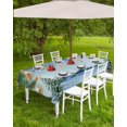 thumbnail image 2 of Christmas Tablecloth with Umbrella Hole and Zipper Xmas Ball Snowflake Outdoor Tablecloths 60x84 Table Cloths Pine Tree Forest Snow Scenery Patio Table Cloth Cover for Holiday Party Yard Garden Cafe, 2 of 5