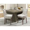 thumbnail image 5 of Dining Chairs Set of 8, Kitchen & Dining Room Chairs, Fabric Upholstered Dinning Chairs, Sillas De Comedor, Nailhead Trim, Wood Legs (Beige, 8 Pcs), 5 of 11