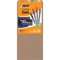 thumbnail image 1 of BIC Cristal Gel Pens Medium Point (0.7 mm) Ultra Smooth Long Lasting Writing, Assorted Color Gel Pens, 12-Count (Color	black, blue, red, and green,  Ink Color	Multicolor), 1 of 3