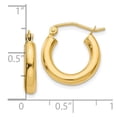 thumbnail image 4 of Auriga Fine Jewelry 10K Yellow Gold 3mm (Lightweight) Tube Hoop Earrings for Women, 4 of 5