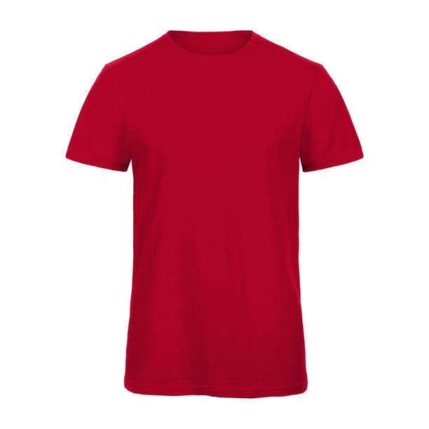 B&C Camiseta abultada Algodón orgánico Modelo Favourite hombre caballero (Rojo chic)