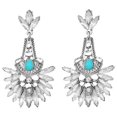 thumbnail image 3 of Retro Stud Pendientes Cuelgan Gota - Plata jinwen Pendientes colgantes étnicos, 3 of 8