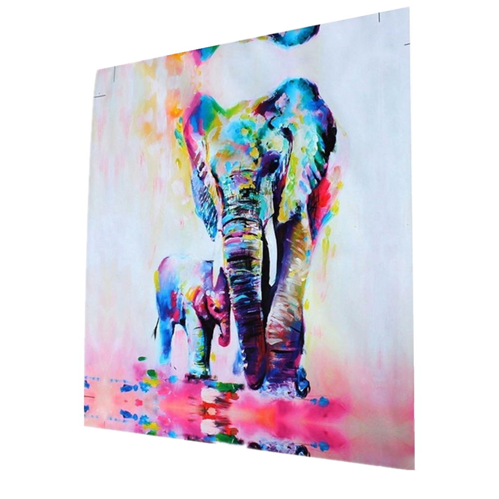 3Set Love Elephant Canvas Print Wall Art Oil Painting Picture Deco Noframe 