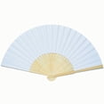 thumbnail image 1 of Lolmot Hand Held Fan for Cooling Pattern Folding Dance Wedding Party Lace Silk Folding Hand Held Solid Color Fan, 1 of 8