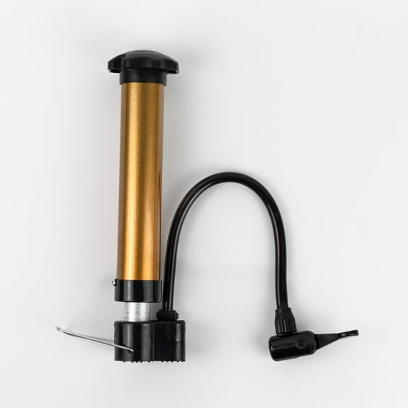 Hand Inflator and Air Pump for Bicycle Tires, Sports Balls & Inflatables, Portable with Flexible Hose