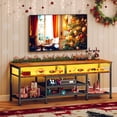 thumbnail image 6 of Tydimor Modern TV Stand for TVs up to 70", Media Console with Storage for Living Room, LED Entertainment Center with Outlets, Black, 6 of 10
