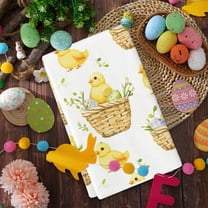 XGFHYJEH Easter Decoration, Easter Decorations for the Home, Easter Decor, Easter Polyester Cotton Platter Towel Kitchen Rag Easter Towel
