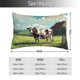 thumbnail image 2 of Balery Prairie Pasture Cow Funda de Cojín Estampada, Regalos para Mujeres, Regalos de Amor para Ella, Regalos para Novia o Esposa, Funda de Almohada-20"x30", 2 of 6