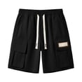thumbnail image 2 of UACY Shorts for Girls Cotton Bermuda Shorts with Pockets Elastic Waist Knee Length Casual Athletic Walking Shorts, 2 of 4