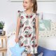 thumbnail image 4 of Balery Koi Fish Camisón de princesa para niñas, pijama de algodón con mangas abullonadas, suave y bonito.-XX-Large, 4 of 6
