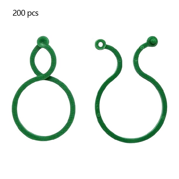 Clips Soporte Vegetal 200 Piezas Reutilizables Engranaje Vides para Asegurar Plantaciones