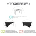 thumbnail image 5 of [6 pies] Funda para mesa de patio elástica rectangular, ajustada, lavable y resistente a las arrugas para eventos, bodas, banquetes y fiestas, 5 of 5