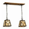thumbnail image 5 of Meyda 150975 28 in. Diamond Craftsman 2 Light Island Pendant, Mahogany Bronze, 5 of 7