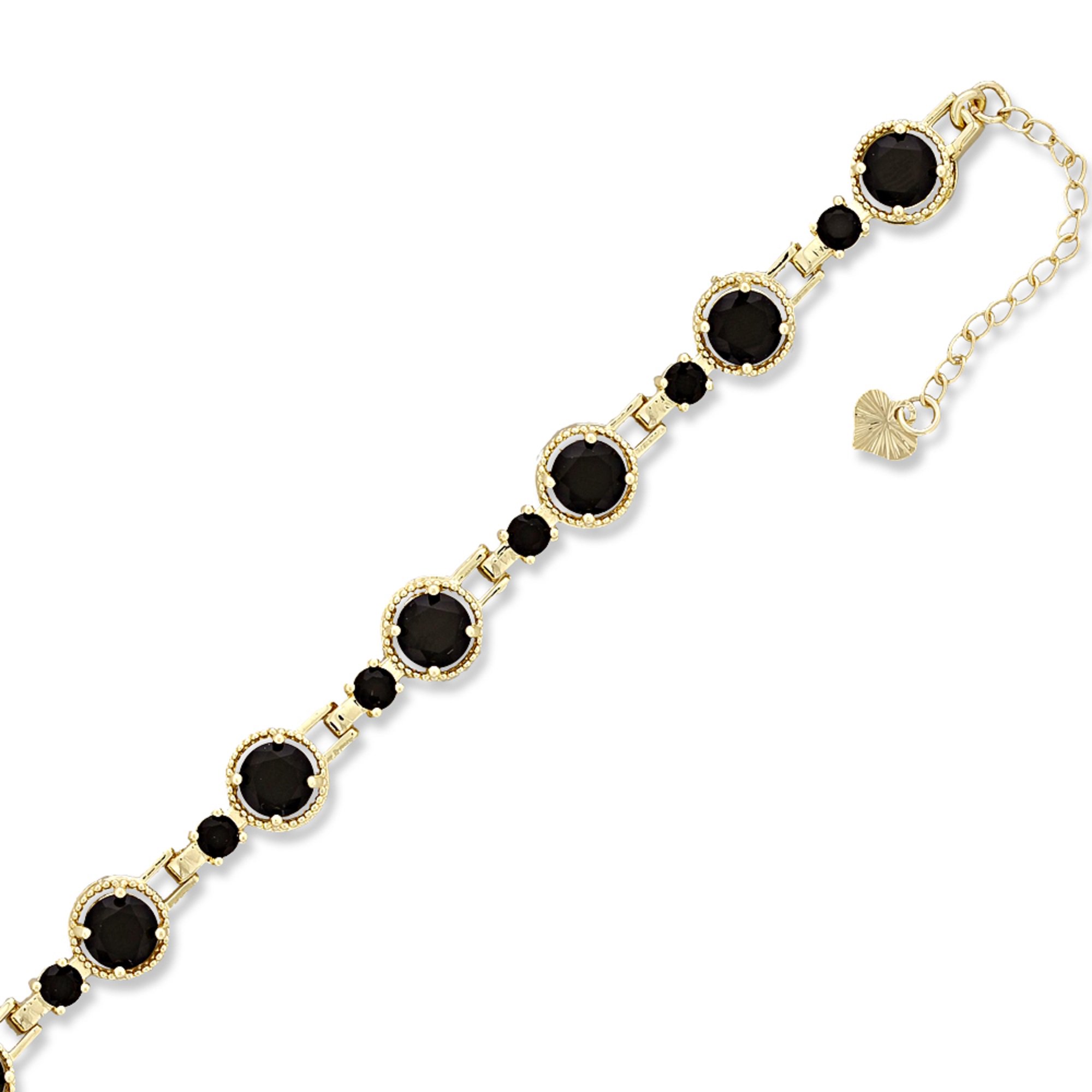 Kaash Customs Gold Color Round Shape Adjustable Anklet for Women in Brass Metal