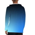 thumbnail image 4 of OHMZYZO Men's Sun Protection Hoodie Shirts Long Sleeve UPF 50+ Swim Shirt with Hood Lightweight Quick Dry Running Hiking Tops ZZ-Blue L, 4 of 7