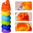 thumbnail image 2 of Botella de Agua Deportiva BRILLAR Plegable Silicona Arcoíris 500 ml, 2 of 5