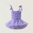 thumbnail image 7 of Mercatoo Toddler Baby Girl Mesh Tulle Sleeveless Dress Solid Color Tie-Up Strap Su𝐧dress Summer Birthday P𝐚rty Dress, 7 of 7