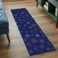 thumbnail image 5 of Blue Christmas Snowflakes Kitchen Runner Rug 2x6 Washable Runners for Hallway Non Slip Modern Xmas Winter Minimalist Large Area Rug Indoor Floor Carpet for Bathroom Laundry Entryway Bedroom, 5 of 8