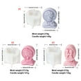 thumbnail image 3 of lanema Easy Demold Silicone Mold Embossed Girl/Married Couple Shaped Mould for Candle Aromatherapy Mould Jewelry Making Tool, 3 of 15